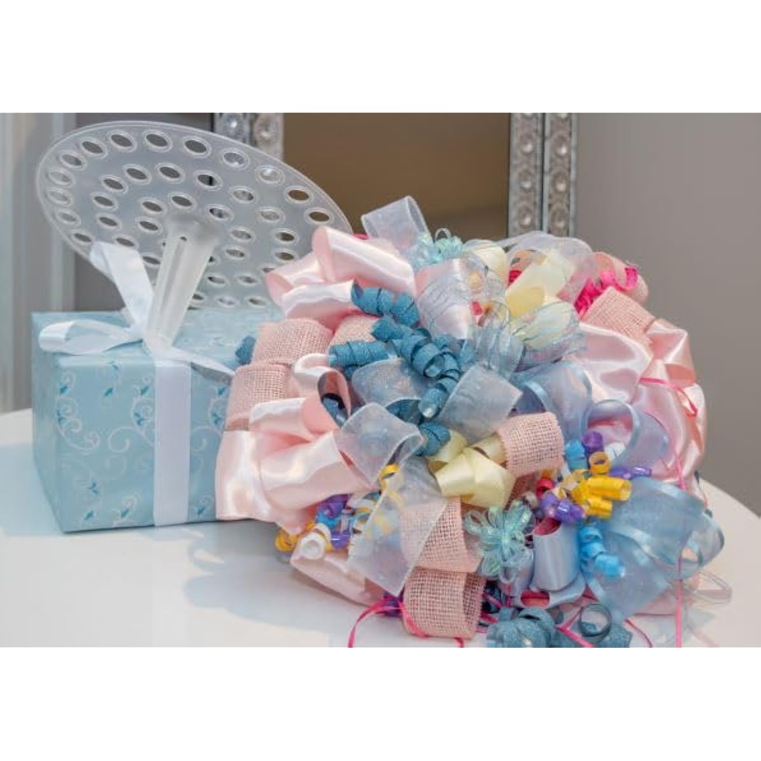 Ribbon Craft & Keepsake Bouquet - Bridal Shower Ribbon Bouquet For Wedding Rehearsal, Bridesmaid & Maid Of Honor Gift, Diy Bridal Shower Tradition & Keepsake Decoration