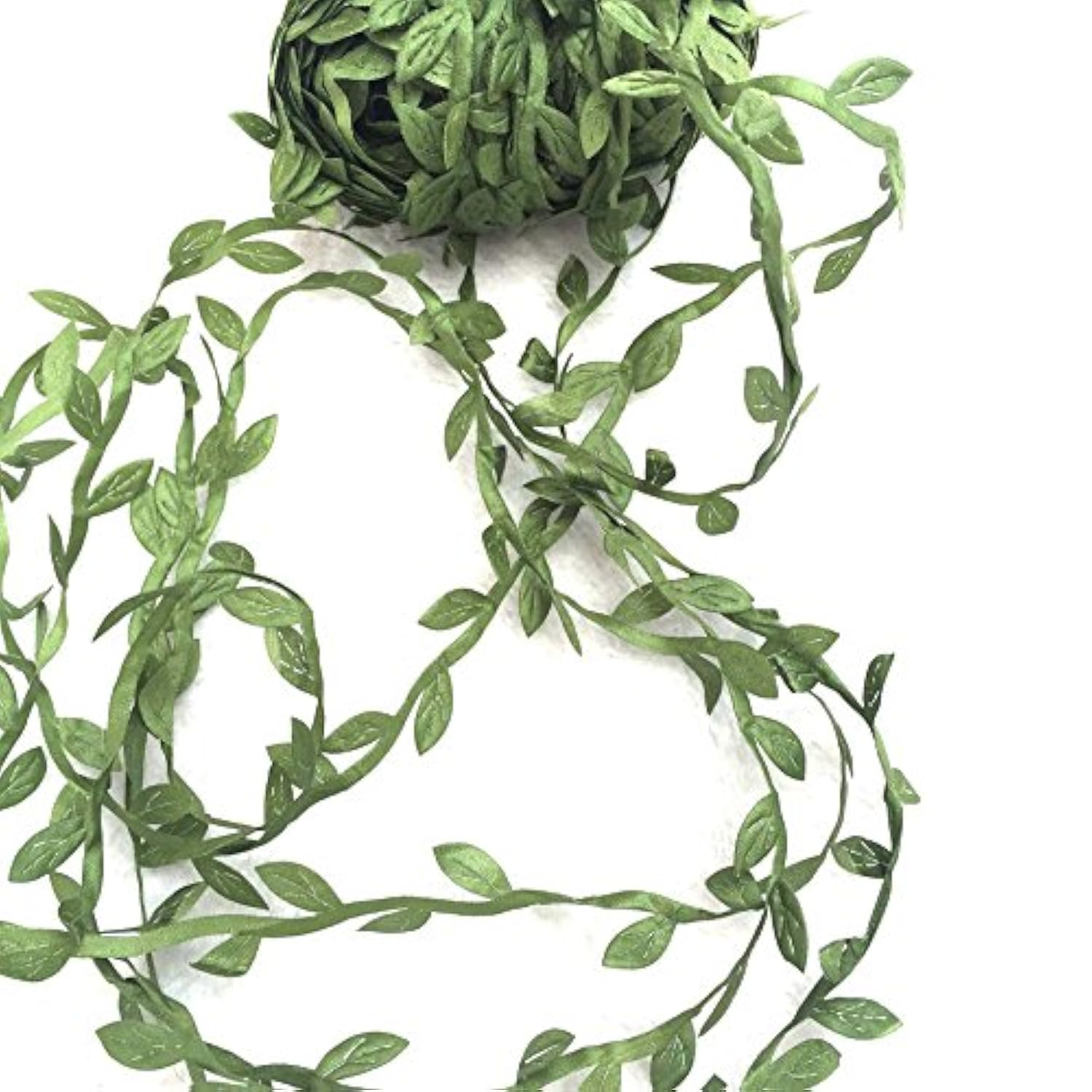 21.8 Yards Olive Leaf Vine Ribbon, Diy Leaf Headband, Leaf Balloon Tai