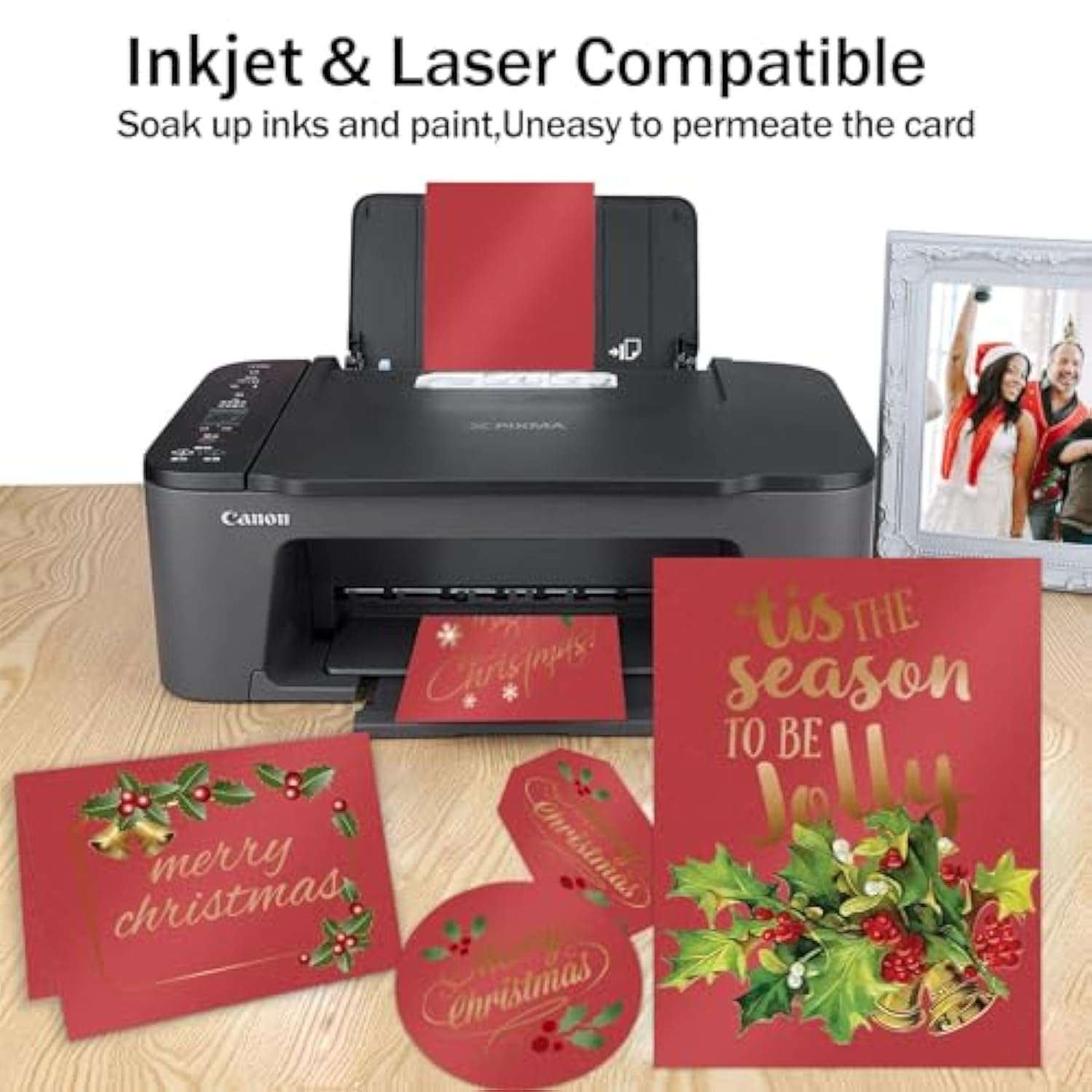 Red Shimmer Cardstock 8.5 X 11 Paper, 24 Sheets 80Lb Red Card Stock Printer Paper For Christmas, Invitations, Certificates, Valentines Day, Card Making
