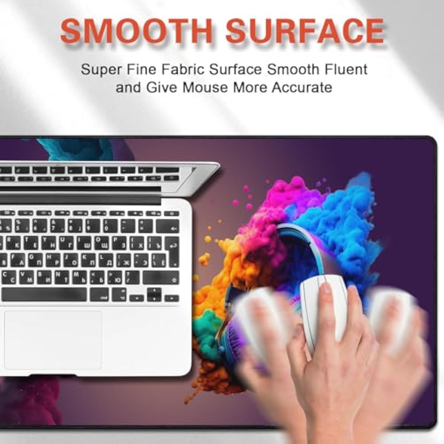 Large Mouse Pad, Gaming Mouse Pad, Laptop Desk Mat Easy Gliding Mousepad With Stitched Edges, Non-Slip Rubber Base Mouse Pads For Desk, Office And Home (31.5” X 11.8”) -Game Consoles