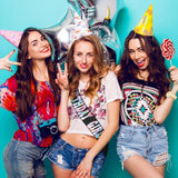 Birthday Girl Sash With Iridescent Foil - Black Birthday Sash For Women - Happy Birthday Sash For Official Teenager Sweet 16, 18Th 21St 30Th 40Th 50Th Or Any Other Bday Party