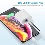 Iphone Charger Fast Charging 6Ft Cord?Apple Certified? Usb C To Lightning Cable With 20W Fast Charger Block For Iphone 14 Pro Max/13 Plus/12 Mini/11/Ipad Pro/Air(2-Pack)