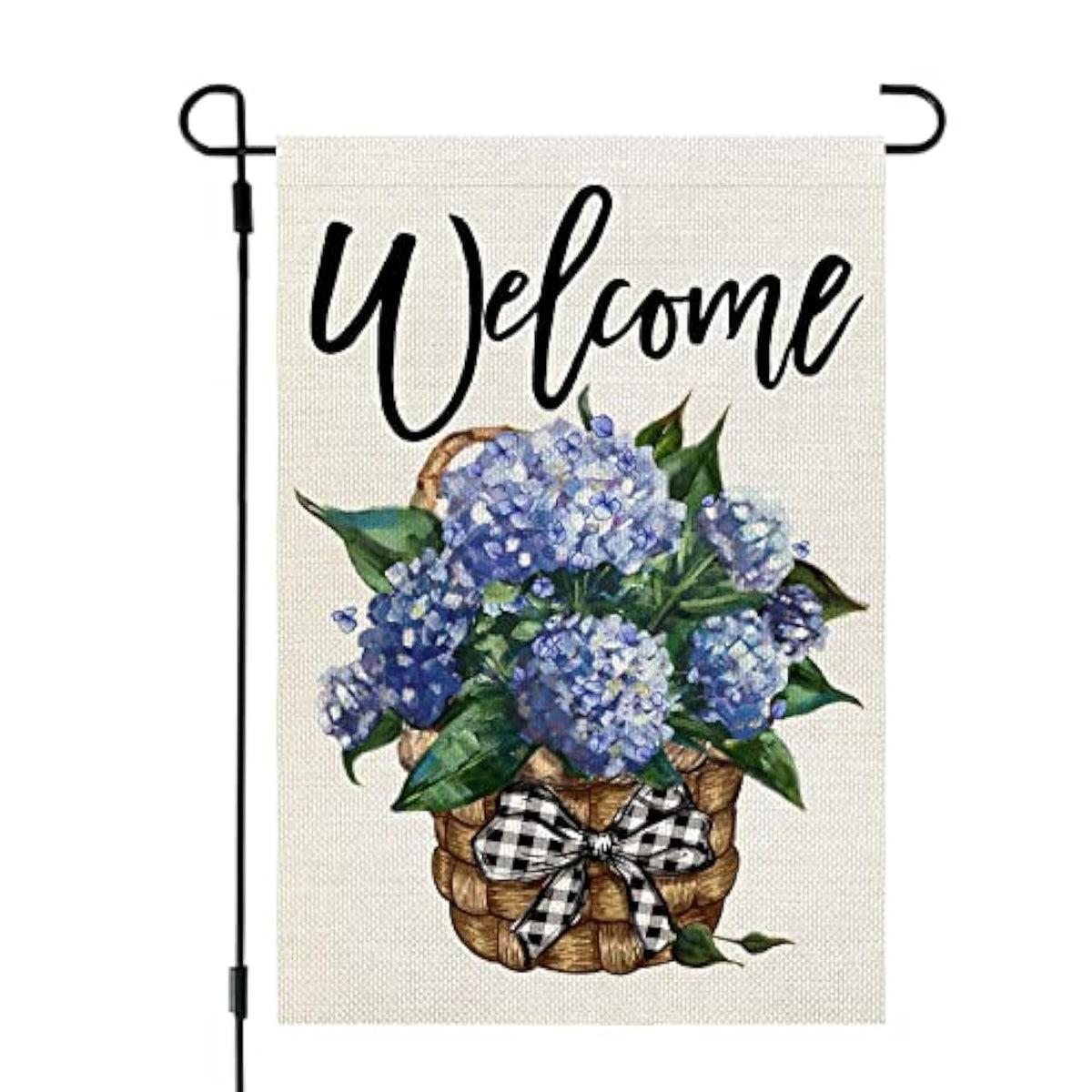 Hydrangea Garden Flag Spring Double Sided 12X18 Inches For Outside Small Floral Yard Decoration Cf813-12
