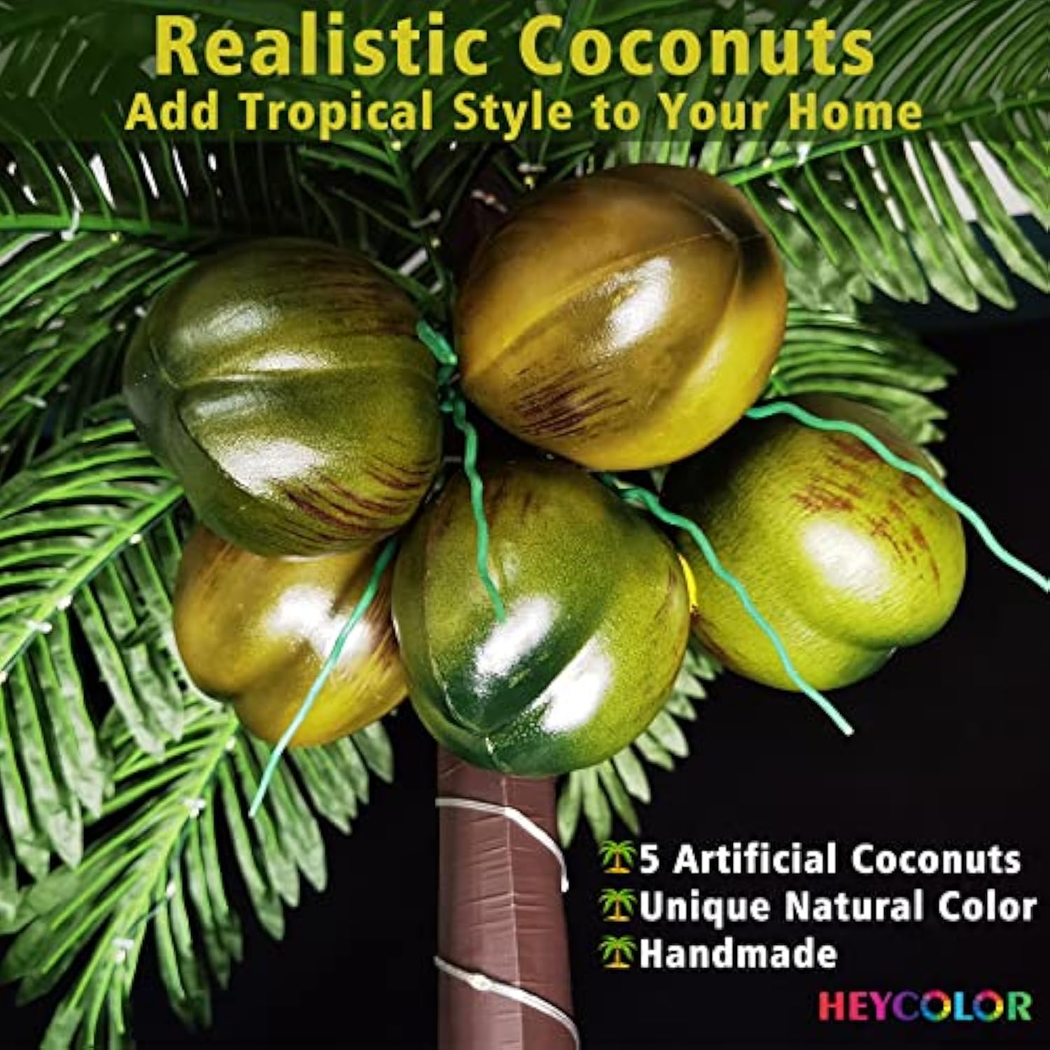 7 Ft Led Lighted Palm Tree With Coconuts Outdoor Artificial Tropical Palm Tree Lights For Patio Pool Hawaiian Luau Jungle Party Tiki Bar Christmas Indoor Decoration