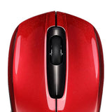 iMouse S50 Wireless Mini Mouse - 24GHz RF Technology, 1200 DPI Optical Sensor, USB Interface, Compact and Portable Design with Auto Sleep Mode (Red)