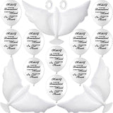 Dove Memorial Balloons To Release In Sky, Biodegradable Funeral Balloons Memorial Decorations For Celebration Of Life Party Happy Birthday In Heaven, 30 Memorial Balloons & 3 White Dove Balloons