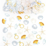 210 Pc Bells & Seashells Confetti Coastal Wedding, Bridal Shower, & Party Decor