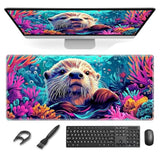 For Gaming Mouse Pad, Cute Otter Mouse Pad For Office And Home Use - Premium Desk Cover Mat Office Desk Accessories And Desk Mat For Keyboard And Mouse