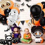 7Pc Halloween Balloons – Mummy, Spider, Bat & Ghost Party Decorations
