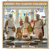 26 Pcs Greek Mythology Birthday Banners Ancient Greek Party Banners Hanging Decors Greece Mythology Gods Percy Jackson Birthday Decor Ancient Greece Culture Party Supplies
