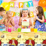 2Pcs Cartoon Themed Tablecloth Disposable Tablecover Birthday Party Supplies And Cartoon Decorations For Kid Boy Baby Shower Rectangle Tables 70"X42",2 Pack