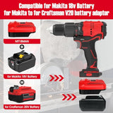 V20 Adapter Use For Craftsman 20V Cordless Tools,For Makita 18V Li-On Battery Convert To For Craftsman V20 Battery,Power For Craftsman 20V Power Tool