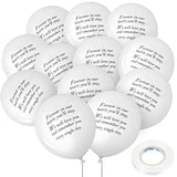 50 Pcs Funeral Memorial Balloons White Remembrance Balloons To Release In Sky And 3 Pcs Ribbon For Release Funeral