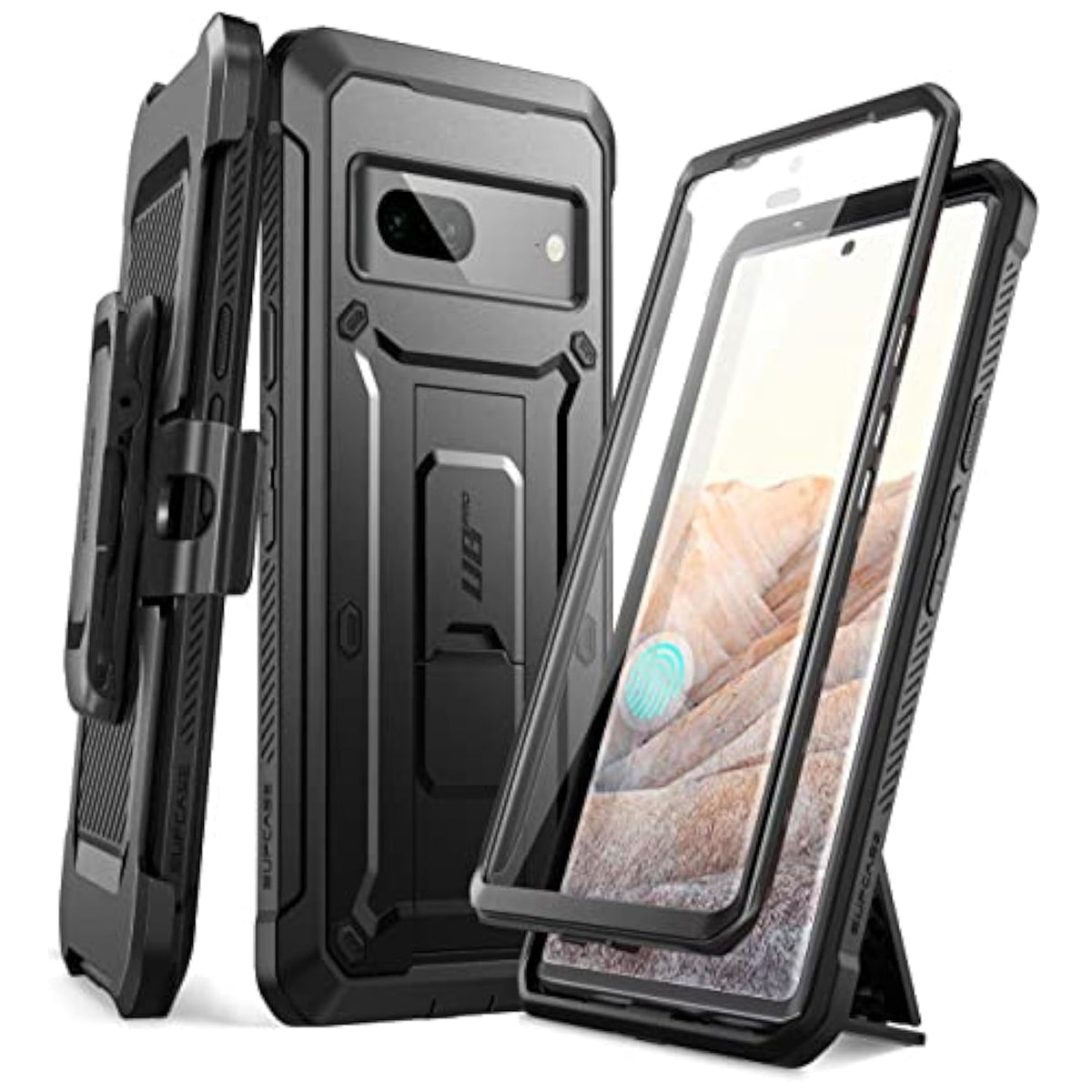 SUPCASE Outdoor Case for Google Pixel 7, 360 Degree Mobile Phone Case Bumper Case Robust Protective Cover [Unicorn Beetle Pro] with Screen Protector and Belt Clip 2022 Edition (Black)