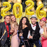 40-Inch Gold 2026 Number Balloons Large Foil Decor for New Year & Graduation