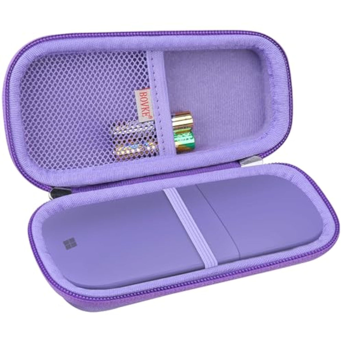 Protective Carrying Case Replacement For Microsoft Arc Touch Wireless Mouse Hard Eva Shockproof Travel Storage Pouch Cover Bag, Lilac