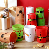 48 Pcs Christmas Cups Plastic 16 Oz Reusable Tumblers For Kids Santa Belt Stadium Drinking Cups Xmas Beverage Drinkware Assorted Styles For Adults Holiday Festive Party Supplies Decorations