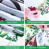 Large Welcome Home Banner 71 X 15.7 Inches Spring Summer Fall Flower Cluster Welcome Banner Yard Sign Decoration Home Garland Hanging Photo Booth Background (White Background With Grass)