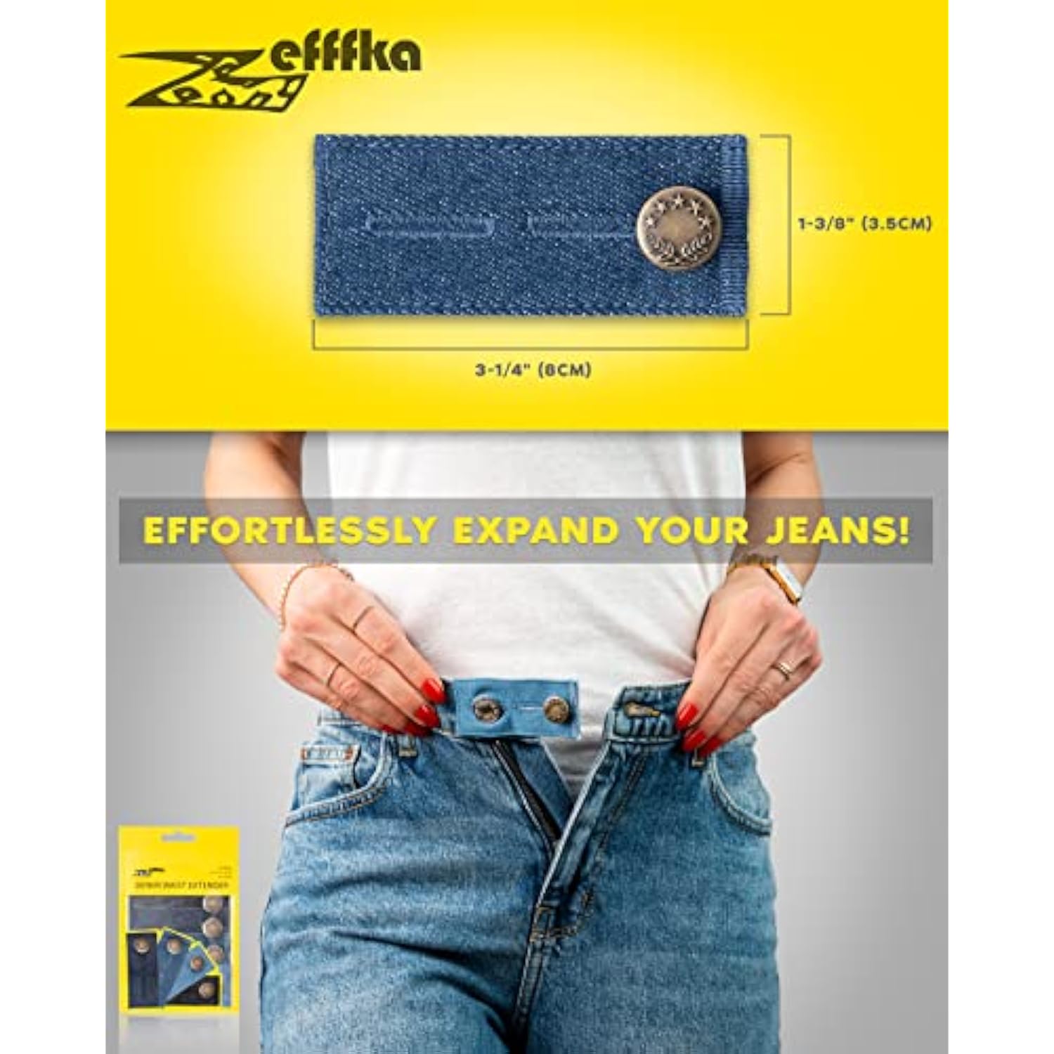 Denim Waist Extender Button For Jeans And Skirt Comfy Metal Buttons 4