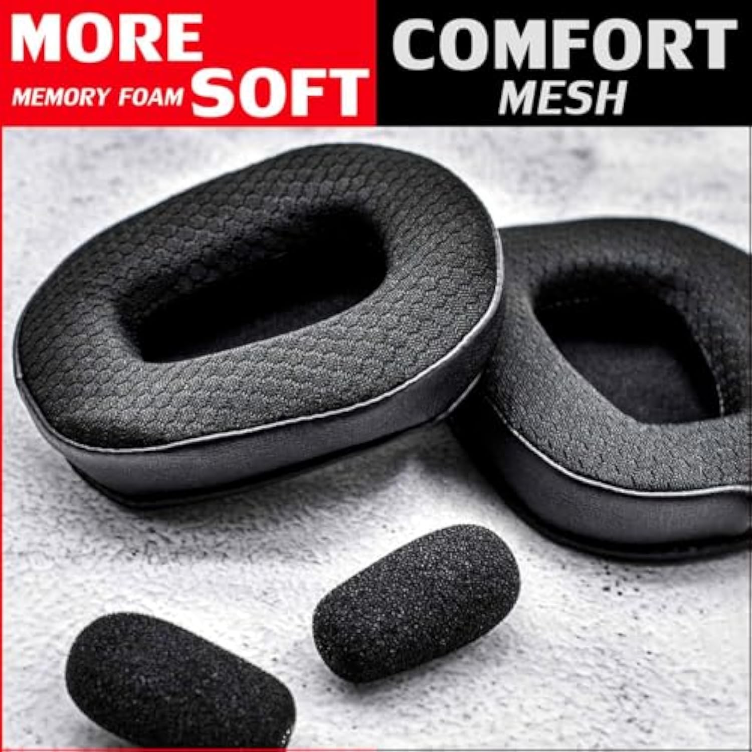 Ear Pads Compatible With B450-Xt B550-Xt Headset I With Microphone Foam (Hybrid Mesh)