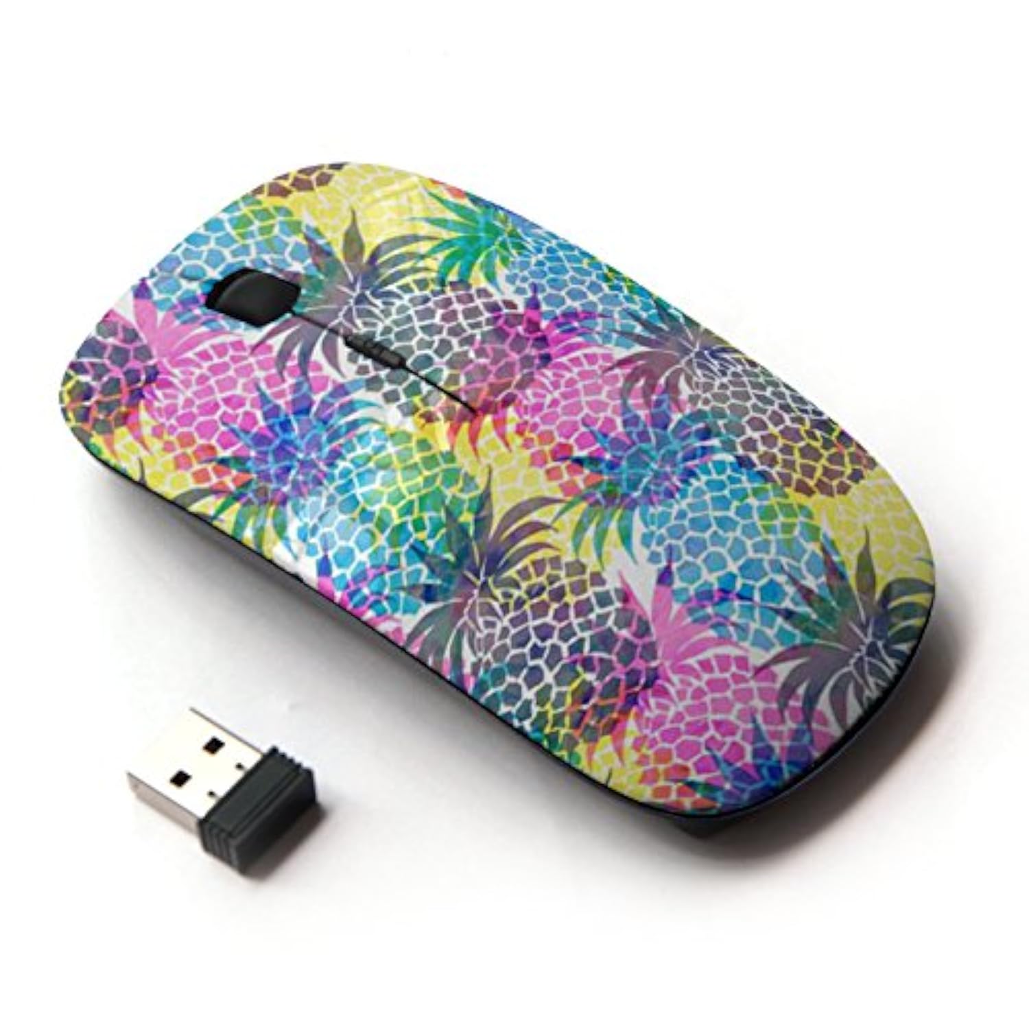 [ Optical 2.4G Wireless Mouse ] Psychedelic Pineapples Colorful Fruit