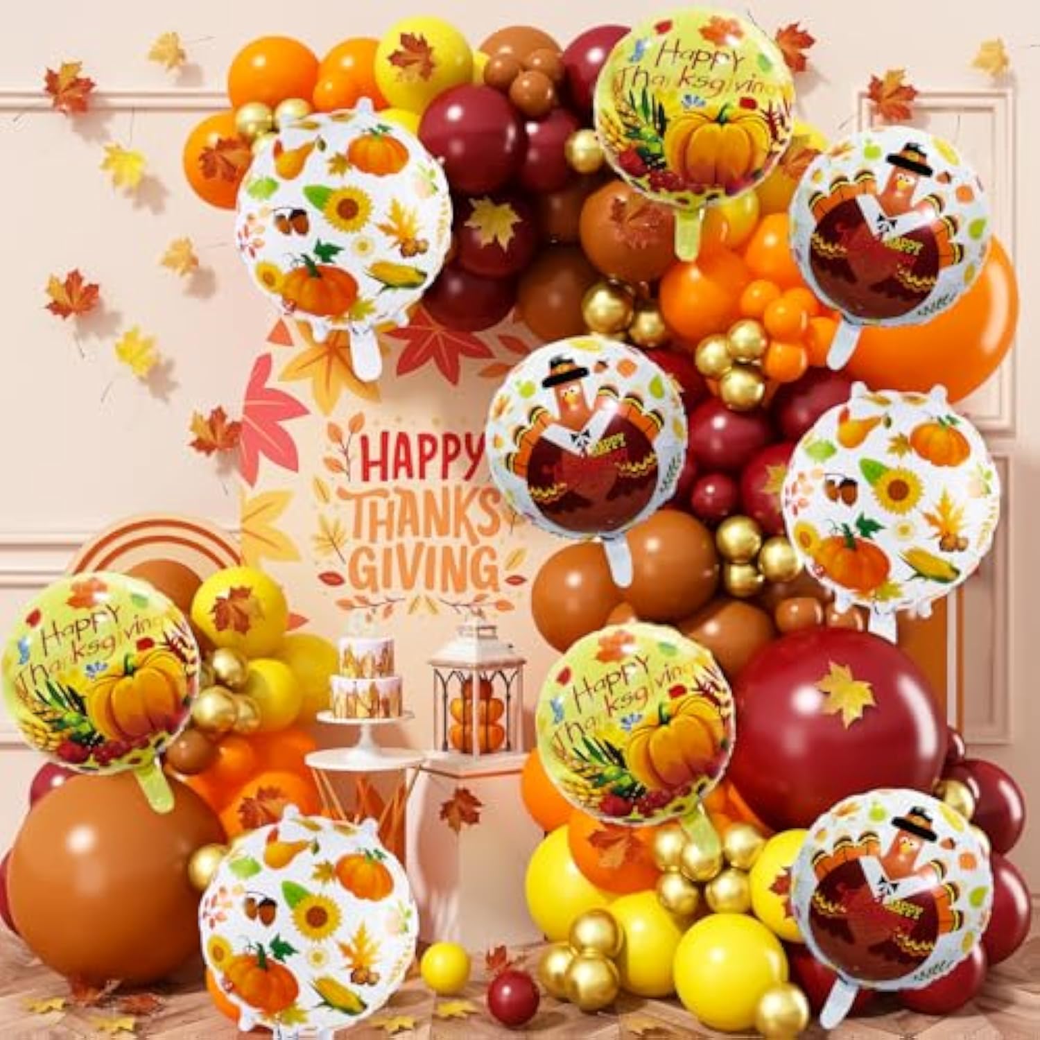 Thanksgiving Foil Balloons: Turkey, Pumpkin Party Decorations