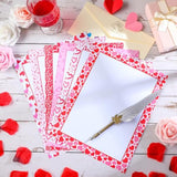 60 Sheets Valentines Stationery Paper Valentine Hearts Stationery Letterhead Paper For Writing Letters Scrapbook Printing Wedding Greeting Cards Invitation Printing 8.5" X 11"