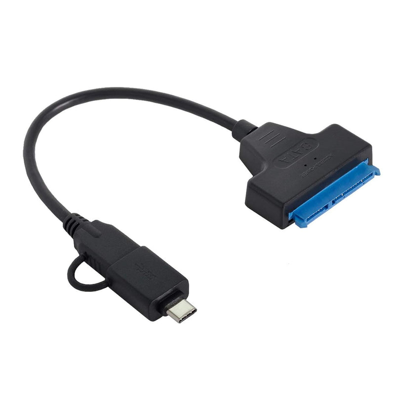 Cablecc Type C USB 3.0 Male to SATA 22 Pin 2.5" Hard Disk Driver SSD Adapter C