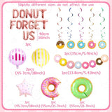 25 Pcs Donut Forget Us Party Decoration Going Away Decor Farewell Decor Career Change Bachelorette Retirement Party Decorations Supplies Rose Gold