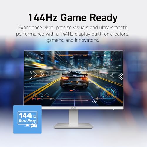 Pro Mp273Qw E14 27-Inch Ips 2560 X 1440 (Qhd) Computer Monitor, 144Hz,Adaptive-Synch, Hdmi, Dp Port, Vesa Mountable, Tilt, Speaker, 1Ms, White
