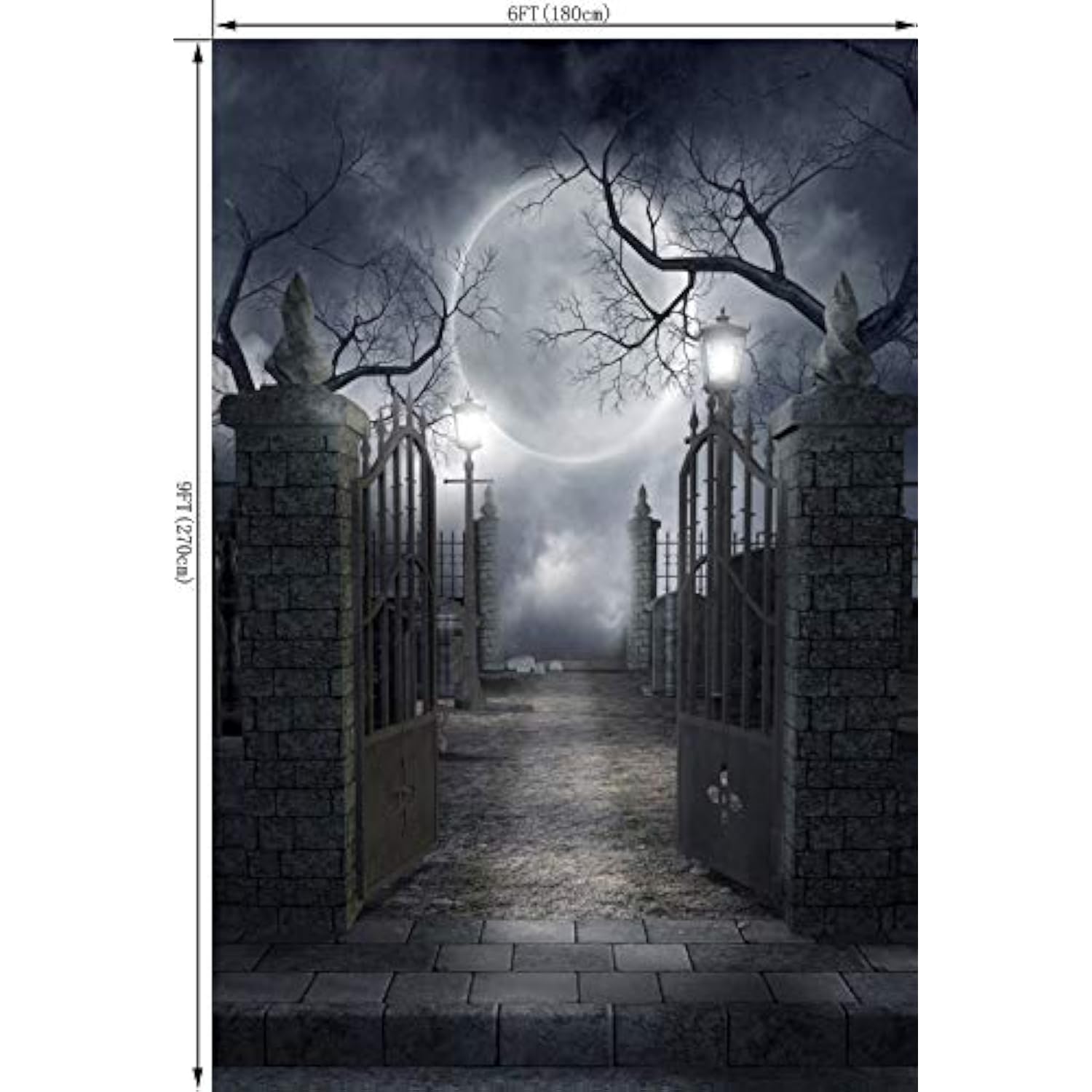 Halloween Theme 6x9FT Seamless Photography Backdrop Cloth Studio Prop TP17
