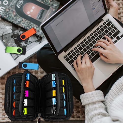 Flash Drive Case 20 Slots Storage Case Usb Holder Storage Bag For Flash Drive Electronic Accessories Organizer For Memory Stick, Jump Drive, Thumb Drive, Usb Cases
