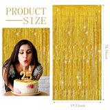 3 Pack Gold Foil Backdrop  Streamers Party Decorations Photo Booth Props
