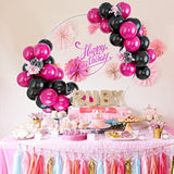 Black & Hot Pink Balloon Arch Kit: 50-Piece Party Decoration
