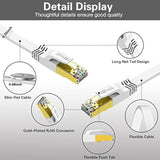 Cat 8 Ethernet Cable 20Ft - Cat8 Flat Internet Cable High Speed Lan Patch Netw