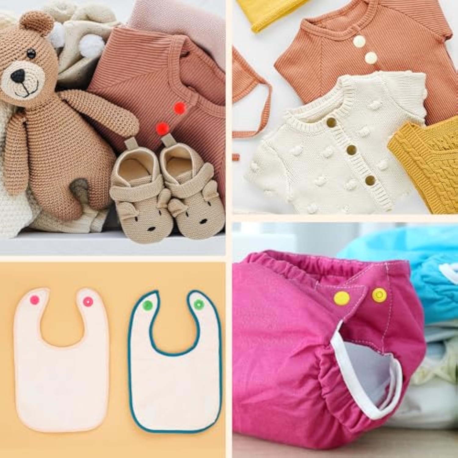 Plastic Snaps For Clothing - No-Sew Plastic Snap Buttons - T5 Snap But
