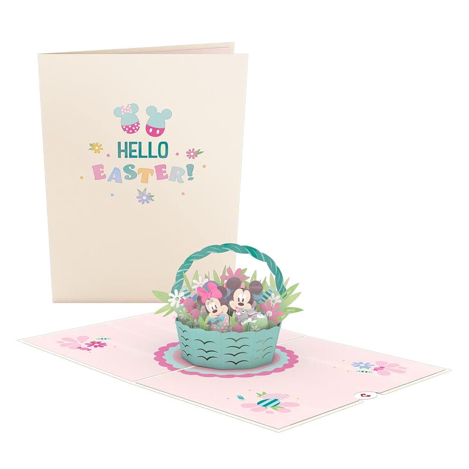 Disney'S Mickey & Minnie Hello Easter Pop-Up Card – Easter Card – Handcrafted 3D Pop-Up Greeting Card – Easter Day Love Card, 5 X 7”