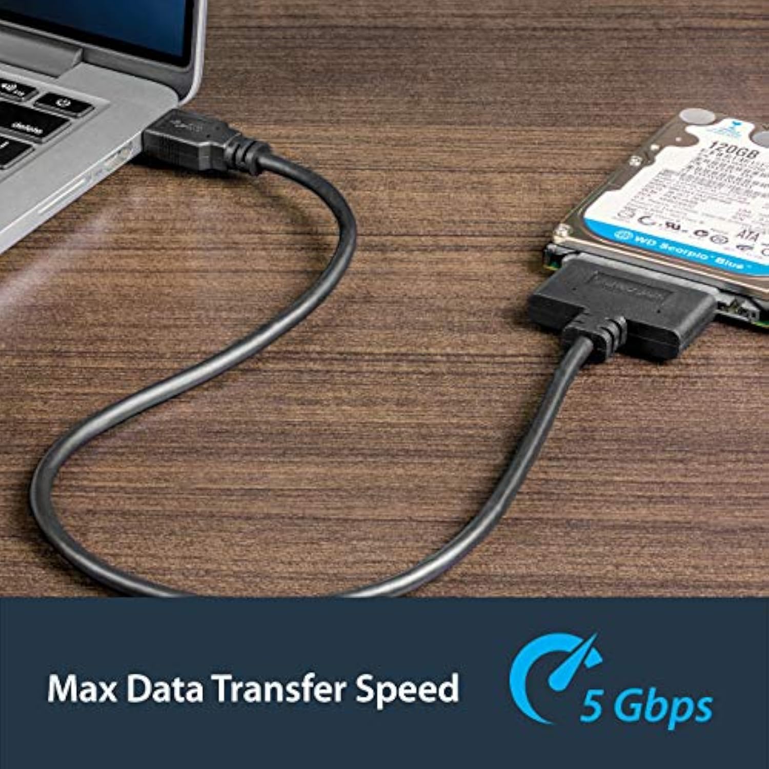 StarTech.com SATA to USB Cable - USB 3.0 to 2.5” SATA III Hard Drive Adapter -