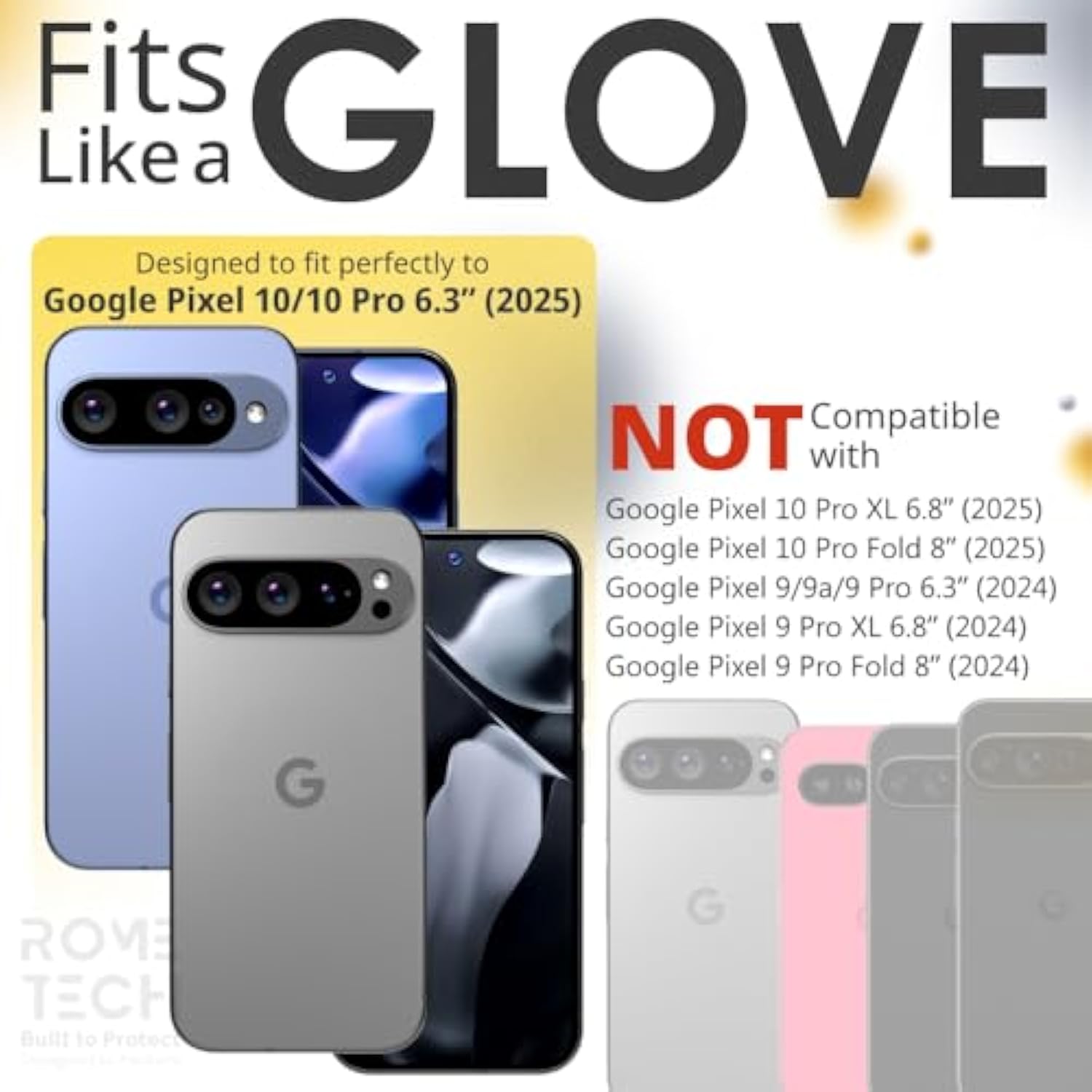 Designed For Google Pixel 10/ Pixel 10 Pro Case With Belt Clip Holster & Kickstand, Screenless Protective Dual-Layer Shockproof Phone Case - Black