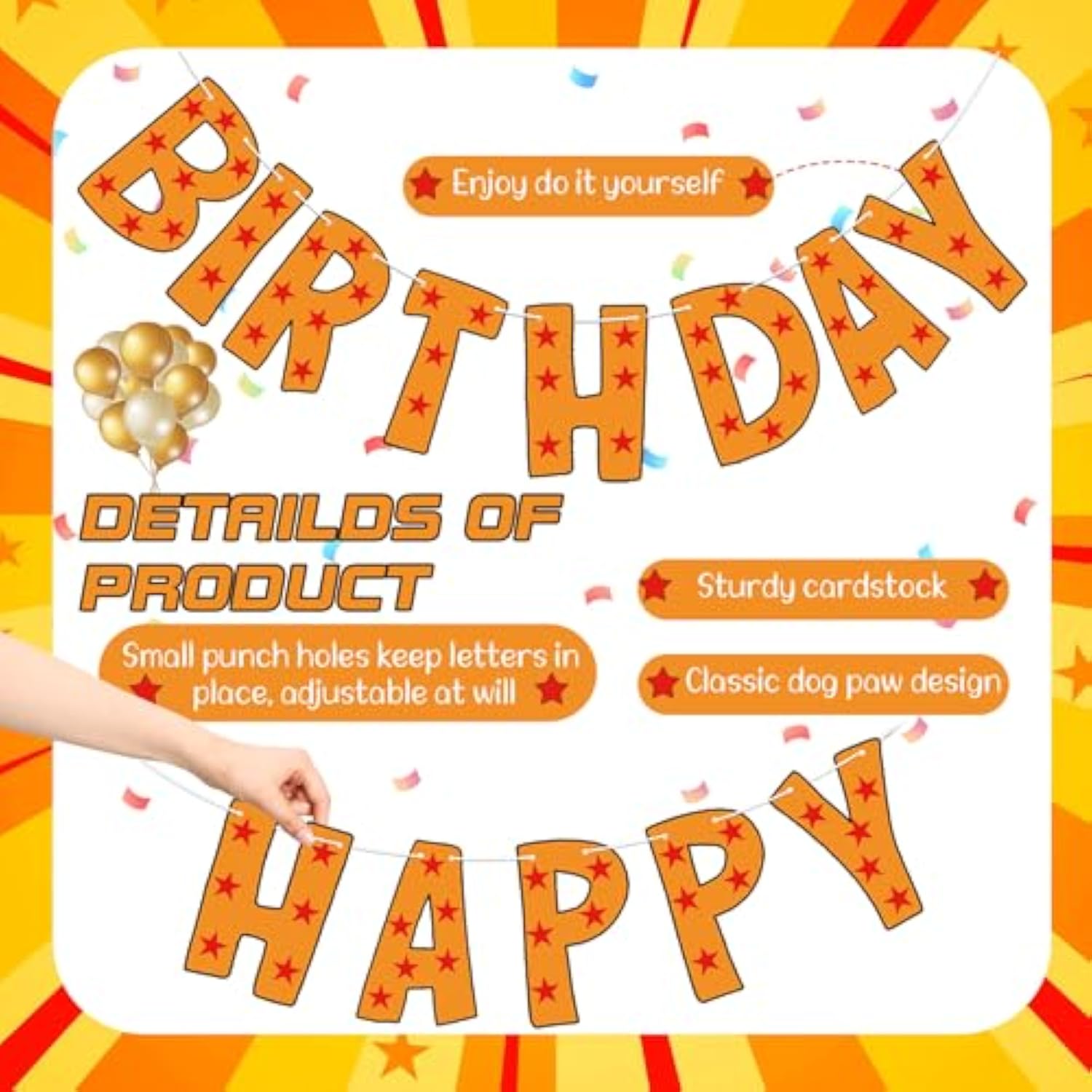 Anime Happy Birthday Banner Decorations Star Birthday Banner Yellow Themed Cartoon Party Supplies For Boys Girls Anime Party Supplies