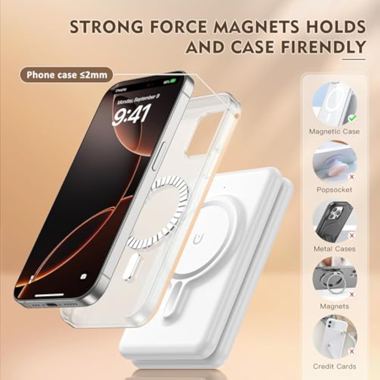 Magnetic Wireless Charger For Iphone: 3 In 1 Travel Charging Station For Apple Devices For Iphone 16 15 14 13 12 Pro Max Plus - Foldable Charging Pad For Apple Watch Series & Airpods 4 3 2 Pro
