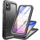 Compatible With Waterproof Iphone 11 Case, Built-In Screen Protector, Full-Body Rugged Bumper Sealed Case Cover, Shockproof Dustproof Waterproof Case For Iphone 11 6.1 Inch (Black)