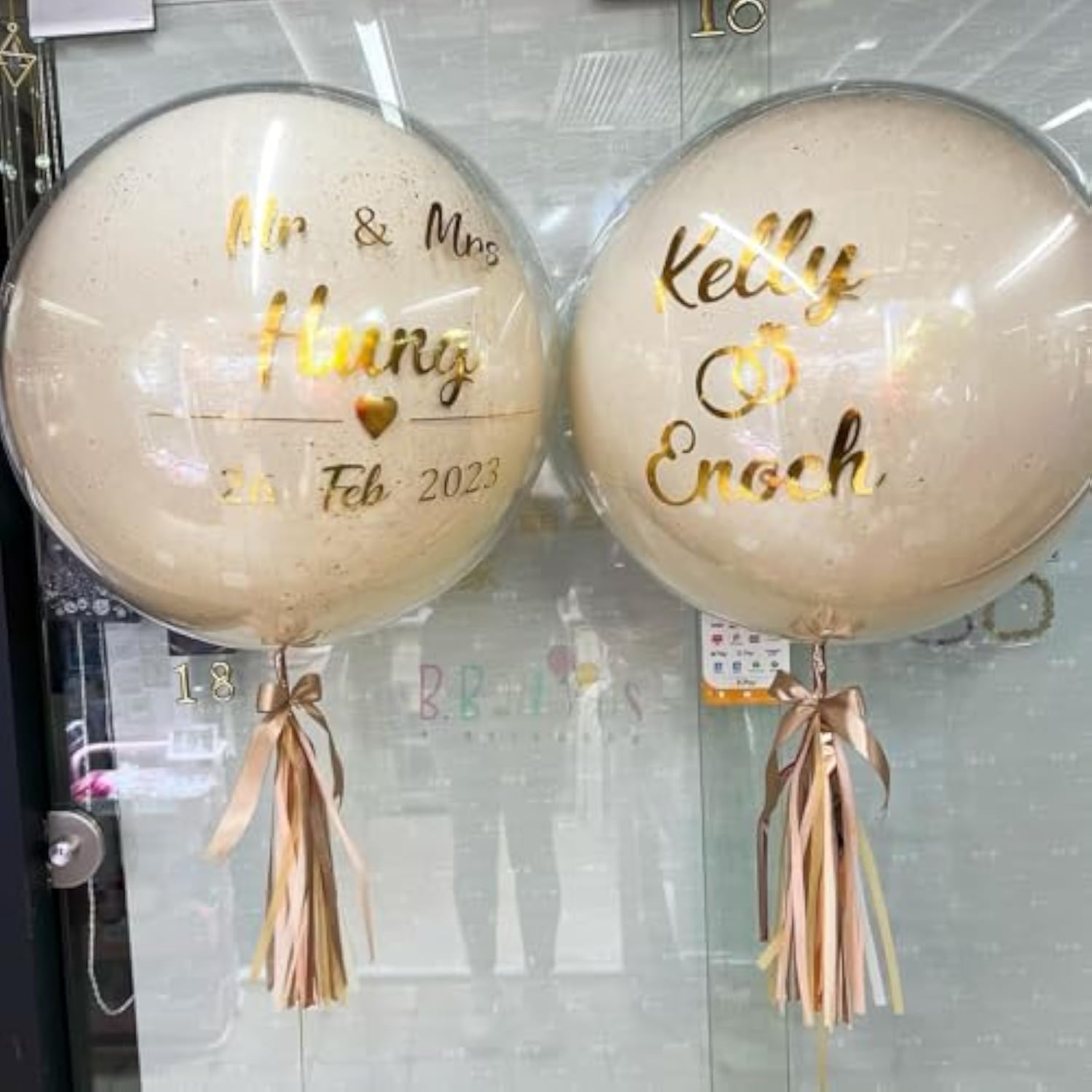 9-Pcs 36″ Giant White Sand Balloons Large Cream Latex Party Decor