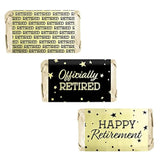 Black And Gold Retirement Mini Candy Bar Wrappers – 42 Stickers, Shiny Gold Foil Labels For Retirement Party Favors, Candy Buffet, And Decorations