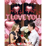 Valentines Day Balloons Kit With Rose Gold Pink Heart Balloons Rose Pe