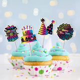 24pc Colorful 2026 New Year Cupcake Toppers Festive Countdown Party Decor