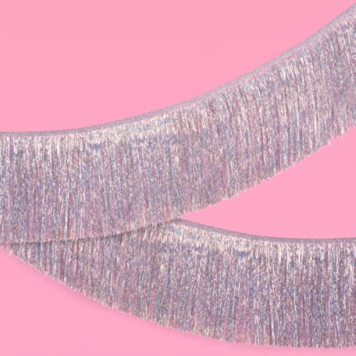 Silver Iridescent Fringe Banner - 5 Ft. | Bachelorette Party Decorations, Birthday Party Decor, 21St Bday Decor, Hbd, Photo Booth Banner Backdrop