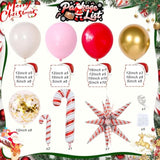 Christmas Balloon Arch Kit Red Pink White Gold Confetti Party Decor