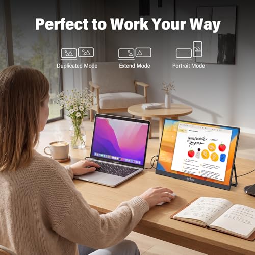 15.6" Portable Monitor 60Hz 4K Uhd 3840X2160 | 100% Srgb Hdr | Travel Monitor With 2 Usb-C & Hdmi Ports | Second Screen For Laptop Mac Pc Xbox Ps5 Switch (Includes Adapter)