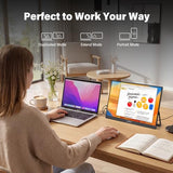 15.6" Portable Monitor 60Hz 4K Uhd 3840X2160 | 100% Srgb Hdr | Travel Monitor With 2 Usb-C & Hdmi Ports | Second Screen For Laptop Mac Pc Xbox Ps5 Switch (Includes Adapter)